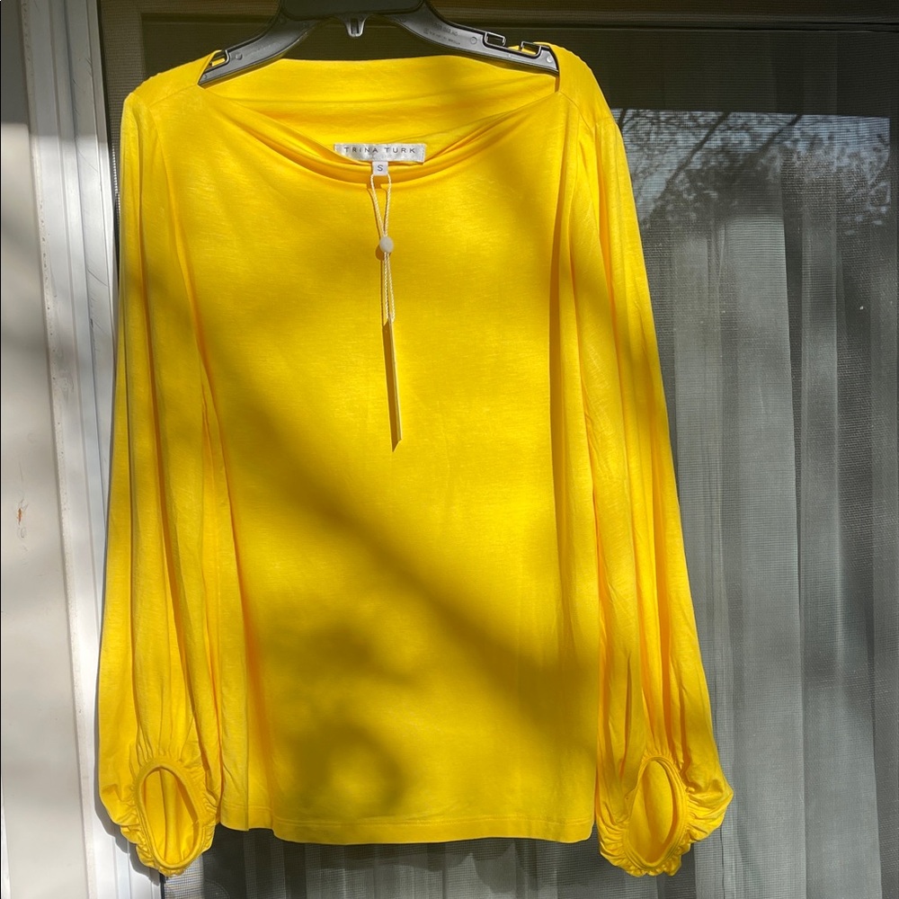 Trina Turk Bright Yellow Blouse